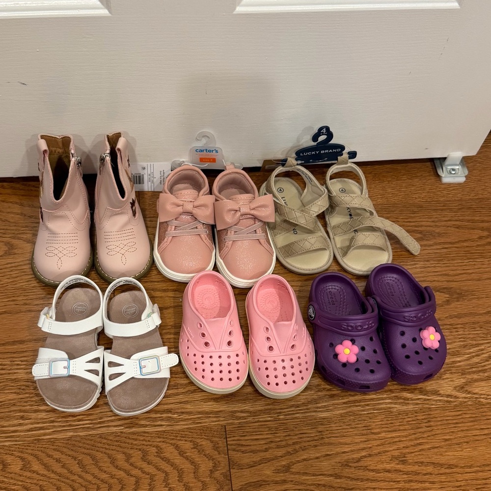 Pink and Tan Kids Boots - Picture 2 of 4